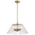  Satco 60-7416 Vintage Brass Pendant Light with Clear Glass 