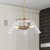  Satco 60-7416 Vintage Brass Pendant Light with Clear Glass 