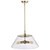  Satco 60-7416 Vintage Brass Pendant Light with Clear Glass 