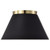  Satco 60-7417 Black Flush Mount Light with Vintage Brass 
