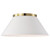  Satco 60-7421 White Flush Mount Light with Vintage Brass 