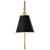  Satco 60-7445 Black Wall Sconce Light with Vintage Brass 