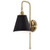  Satco 60-7445 Black Wall Sconce Light with Vintage Brass 