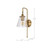  Satco 60-7449 Vintage Brass Wall Sconce Light with Clear Glass 