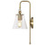  Satco 60-7449 Vintage Brass Wall Sconce Light with Clear Glass 