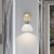  Satco 60-7459 Matte White Wall Sconce Light with Burnished Brass 