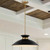  Satco 60-7461 Matte Black Pendant Light with Burnished Brass 