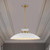  Satco 60-7465 Matte White Pendant Light with Burnished Brass 