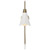  Satco 60-7468 Matte White Wall Sconce Light with Burnished Brass 