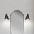  Satco 60-7469 Matte Black Wall Sconce Light with Polished Nickel 