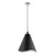  Satco 60-7472 Matte Black Pendant Light with Polished Nickel 