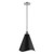  Satco 60-7475 Matte Black Pendant Light with Polished Nickel 