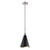  Satco 60-7478 Matte Black Pendant Light with Polished Nickel 
