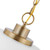  Satco 60-7480 Matte White Pendant Light with Burnished Brass 