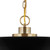  Satco 60-7481 Matte Black Pendant Light with Burnished Brass 