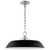  Satco 60-7485 Matte Black Pendant Light with Polished Nickel 
