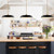  Satco 60-7487 Matte Black Pendant Light with Burnished Brass 