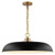  Satco 60-7487 Matte Black Pendant Light with Burnished Brass 