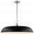 Satco 60-7488 Matte Black Pendant Light with Polished Nickel 