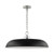  Satco 60-7488 Matte Black Pendant Light with Polished Nickel 