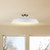  Satco 60-7496 Matte White Semi-Flush Mount Light with Burnished Brass 