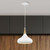  Satco 60-7512 Matte White Pendant Light with Burnished Brass 