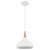  Satco 60-7512 Matte White Pendant Light with Burnished Brass 