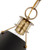  Satco 60-7521 Matte Black Pendant Light with Burnished Brass 