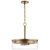  Satco 60-7530 Burnished Brass Pendant Light with Clear Glass 