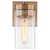  Satco 60-7531 Burnished Brass Vanity Light with Clear Glass 