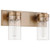  Satco 60-7532 Burnished Brass Vanity Light with Clear Glass 