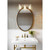  Satco 60-7533 Burnished Brass Vanity Light with Clear Glass 