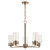  Satco 60-7535 Burnished Brass Vanity Light with Clear Glass 