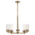  Satco 60-7535 Burnished Brass Vanity Light with Clear Glass 