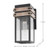  Satco 60-7540 Matte Black & Wood Wall Lantern Light with Clear Seeded Glass 