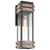  Satco 60-7541 Matte Black & Wood Wall Lantern Light with Clear Seeded Glass 