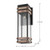  Satco 60-7542 Matte Black & Wood Wall Lantern Light with Clear Seeded Glass 