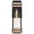  Satco 60-7542 Matte Black & Wood Wall Lantern Light with Clear Seeded Glass 