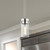  Satco 60-7629 Polished Nickel Mini Pendant Light with Clear Glass 