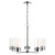  Satco 60-7635 Polished Nickel Chandelier Light with Clear Glass 