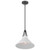  Satco 60-7647 Black Pendant Light with Faux Leather Straps 