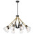  Satco 60-7686 Matte Black Chandelier Light with Clear Seeded Glass 