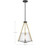  Satco 60-7687 Matte Black Pendant Light with Clear Seeded Glass 