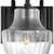  Satco 60-7701 Black And Silver Vanity Light with Clear Ribbed Glass 