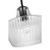  Satco 60-7706 Black And Silver Accent Pendant Light with Clear Ribbed Glass 