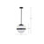  Satco 60-7774 Matte Black & Natural Brass Pendant Light with White Opal Glass 