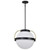  Satco 60-7774 Matte Black & Natural Brass Pendant Light with White Opal Glass 
