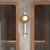  Satco 60-7741 White and Natural Brass Wall Sconce Light with Frosted Glass 