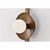  Satco 60-7742 Natural Brass Wall Sconce Light with Frosted Glass 