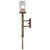  Satco 60-7749 Natural Brass Wall Sconce Light with Crackel Glass 